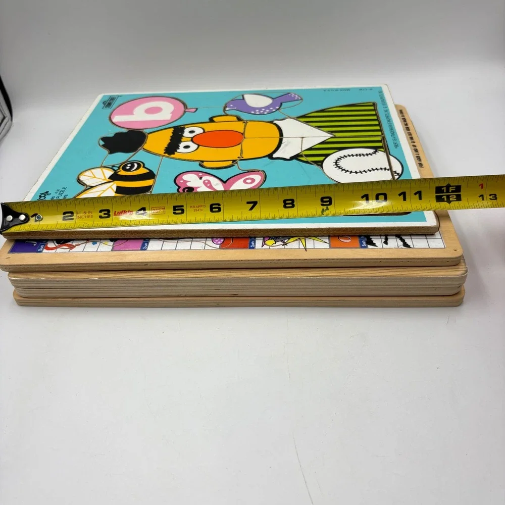 Sky Kids Playskool Wood Puzzle Lot Kids OS Multicolor Good Vintage Educational